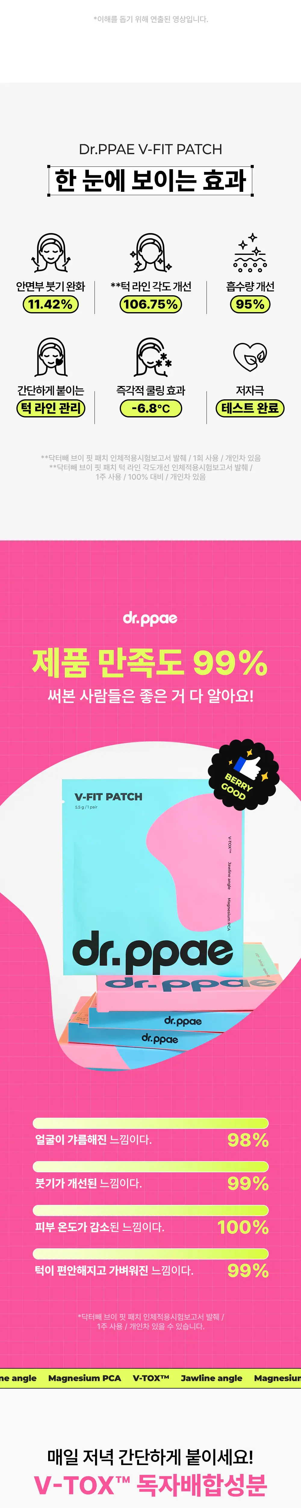 [NEW] 닥터빼 브이핏 패치 1set * 5매 상세페이지 5